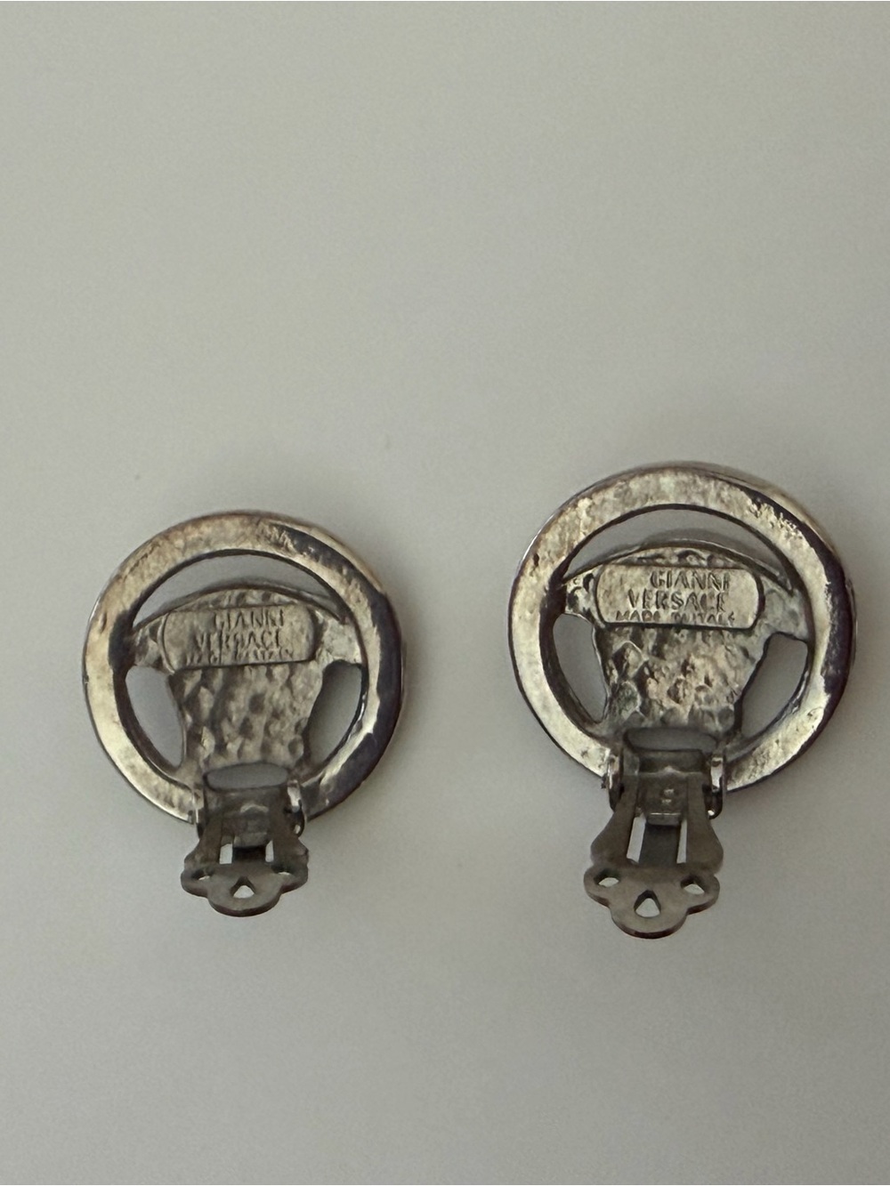 Versace Medusa Circle Clip On Earrings - Picture 4 of 4